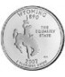 5 x 0,18 Oz Silber USA Quarter 2007-Wyoming*