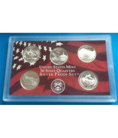 5 x 0,18 Oz Silber USA Quarter 2008-Musteransicht*
