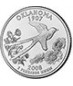 5 x 0,18 Oz Silber USA Quarter 2008-Oklahoma*