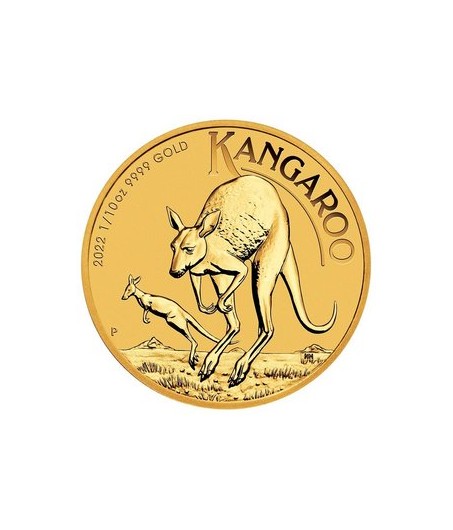 1 x 1/10 Oz Gold Australian Känguru 2022