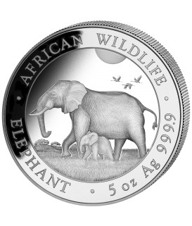 1 x 5 Oz Silber Somalia Elefant 2022*