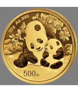 1 x 30 g Gold China Panda 2024