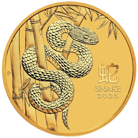 1 x 1/2 Oz Gold Lunar Schlange III 2025