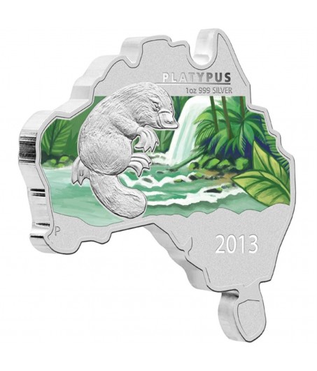 1 x 1 Oz Silber Australian Schnabeltier color