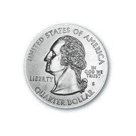 5 x 0,18 Oz Silber USA Quarter 2005-Wertseite*