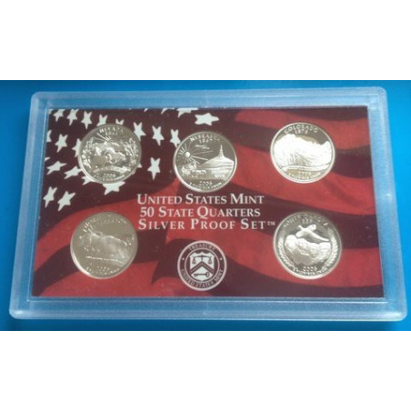 5 x 0,18 Oz Silber USA Quarter 2006-Muster*