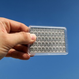 50 x 1g Silbertafeln, Tafelbarren