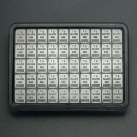 50 x 1g Silbertafeln, Tafelbarren