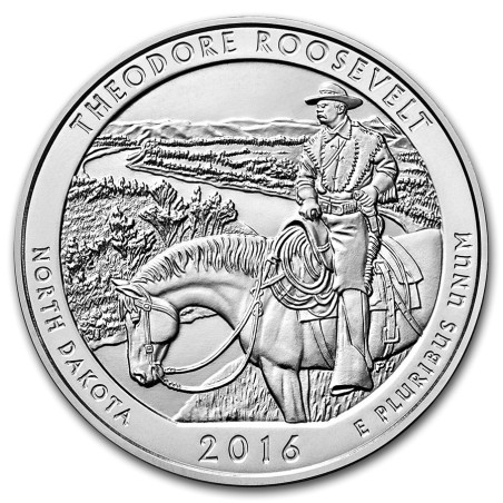 1 x 5 Oz Silber America the Beautiful Teddy Roosevelt 2016*
