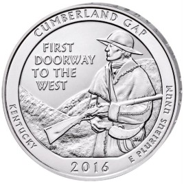 1 x 5 Oz Silber America the Beautiful Cumberland Gap Kentucky 2016*