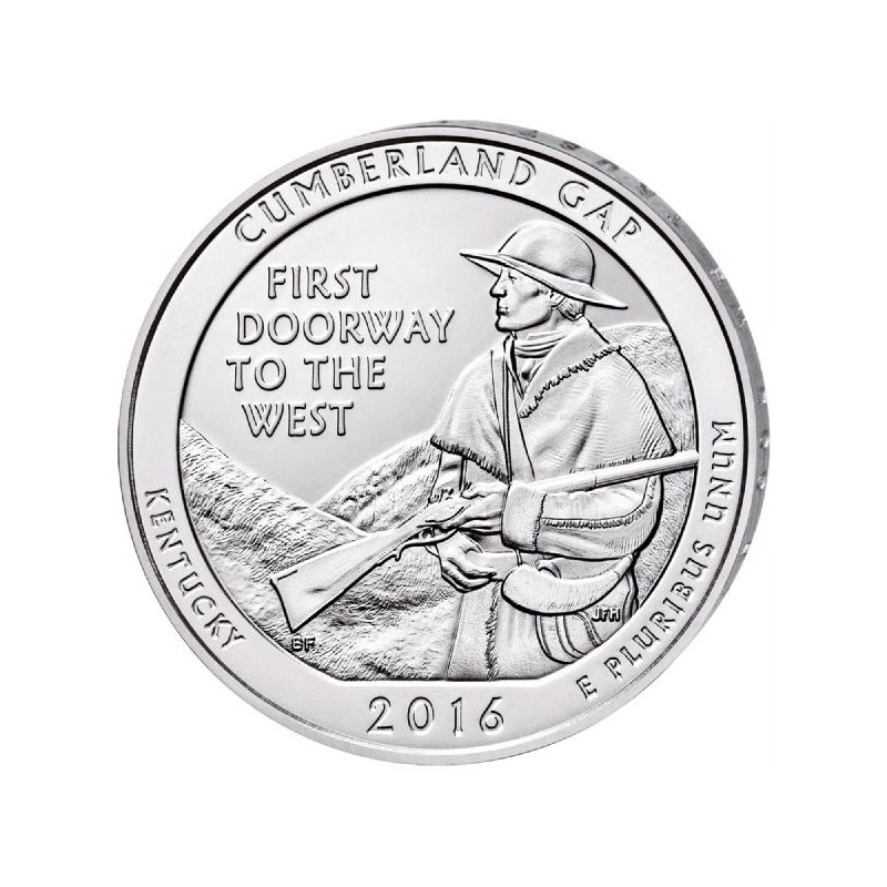 1 x 5 Oz Silber America the Beautiful Cumberland Gap Kentucky 2016* 1 x 5 Oz Silber America the Beautiful Cumberland Gap Kentucky 2016*