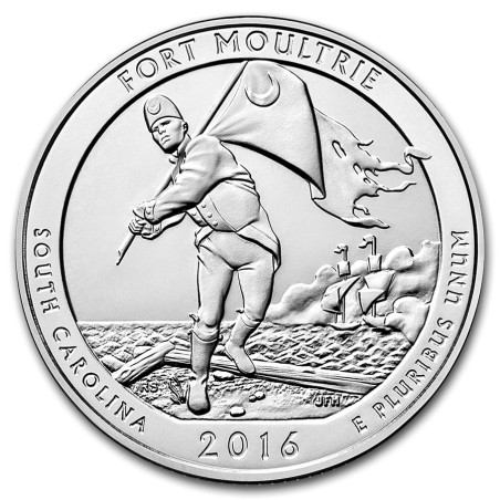 1 x 5 Oz Silber America the Beautiful Fort Moultrie 2016*