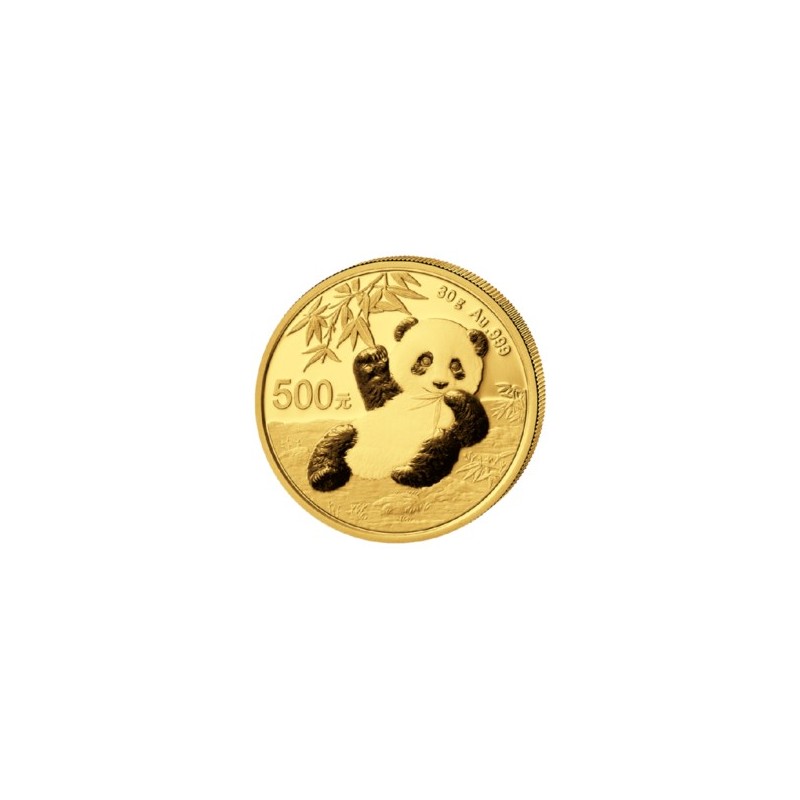 1 x 30 g Gold China Panda 2020