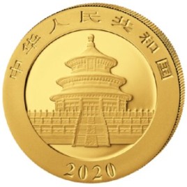 1 x 30 g Gold China Panda 2020