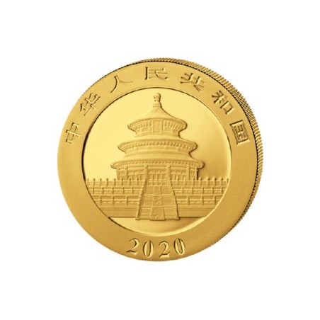 1 x 30 g Gold China Panda 2020