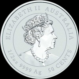 1 x 1/2 Oz Silber Lunar III Ochse 2021*