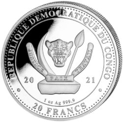 1 x 1 Oz Silber Adler color 21*