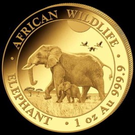 1 x 1 oz Gold Somalia Elefant 2022