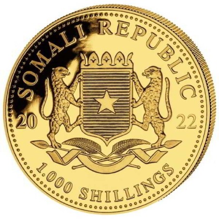 1 x 1 oz Gold Somalia Elefant 2022