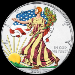 2 x 1 Oz Silber Eagle 21 - color*