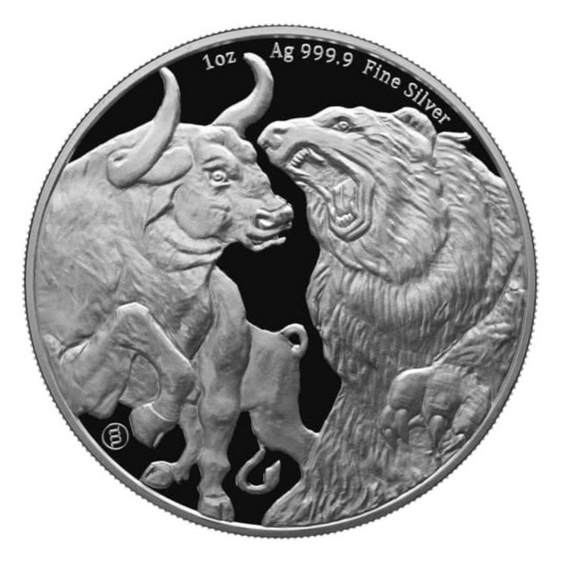 1 x 1 Oz Silber Bulle & Bär 2023*