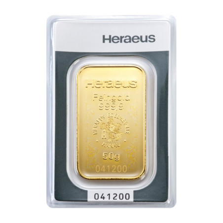 50 g Goldbarren Heraus