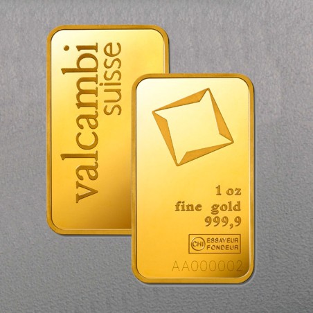 1 Unze Goldbarren Valcambi