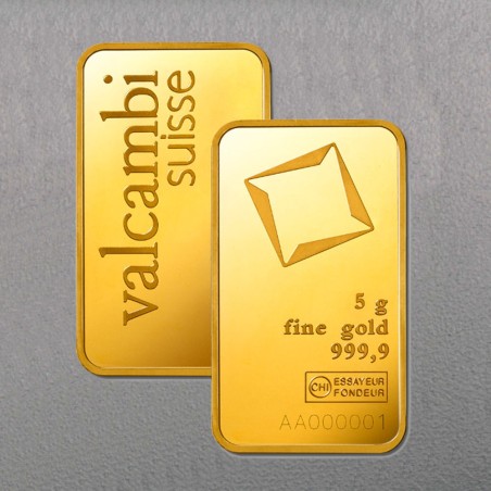 5 g Goldbarren Valcambi Schweiz