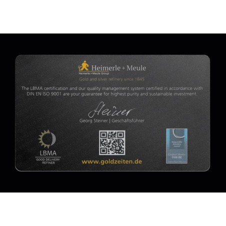 1 g Goldbarren Heimerle & Meule