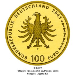 1/2 Oz Gold 100 € Deutschland 2003 Quedlinburg