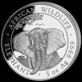 5 oz Silber Somalia Elefant 2021