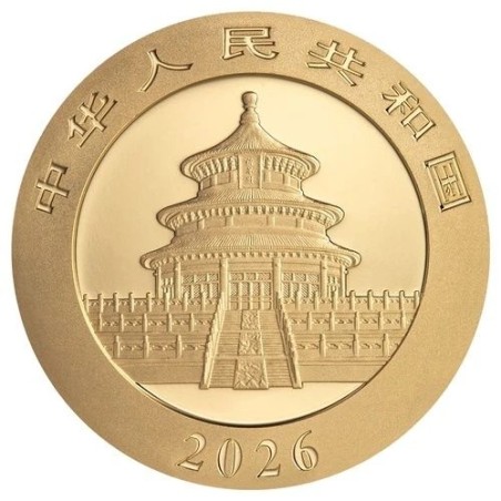 1 x 30 g Gold China Panda 2026
