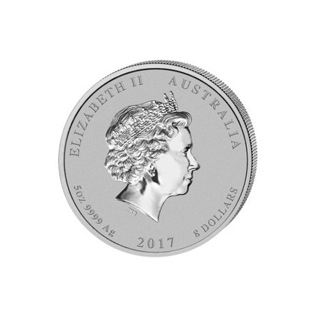 5 Oz Silber Lunar Hahn 2017*