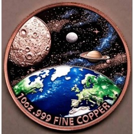 10 Unzen Kupfermünze Space Universe