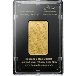 1 Unze Goldbarren Heimerle & Meule
