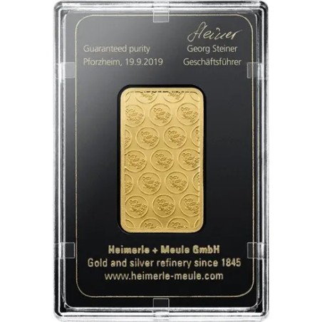 1 Unze Goldbarren Heimerle & Meule
