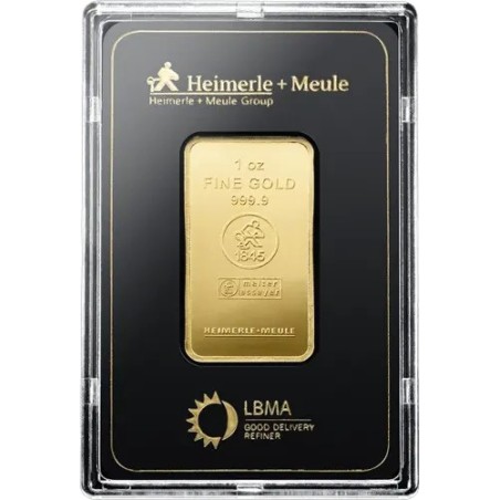 1 Unze Goldbarren von Heimerle & Mäule