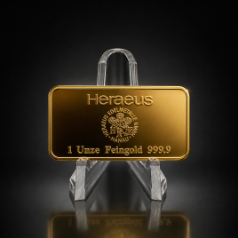 1 Unze Goldbarren Heraeus