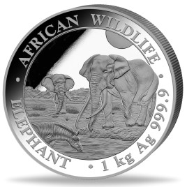 1 kg Silber Somalia Elefant 2026