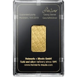 10 g Goldbarren Heimerle & Meule