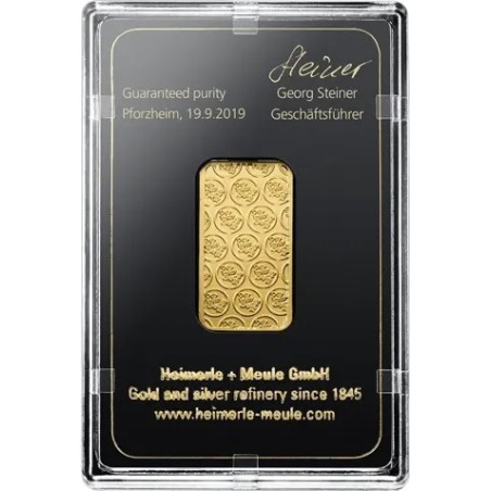 10 g Goldbarren Heimerle & Meule