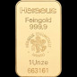 1 Unze Goldbarren Heraeus Kinebar