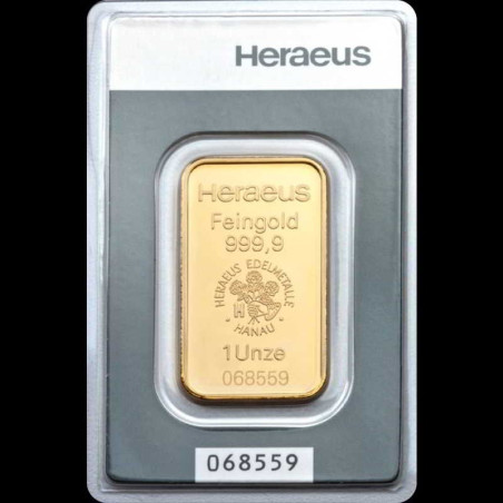 1 Unze Goldbarren-Heraeus Kinebar