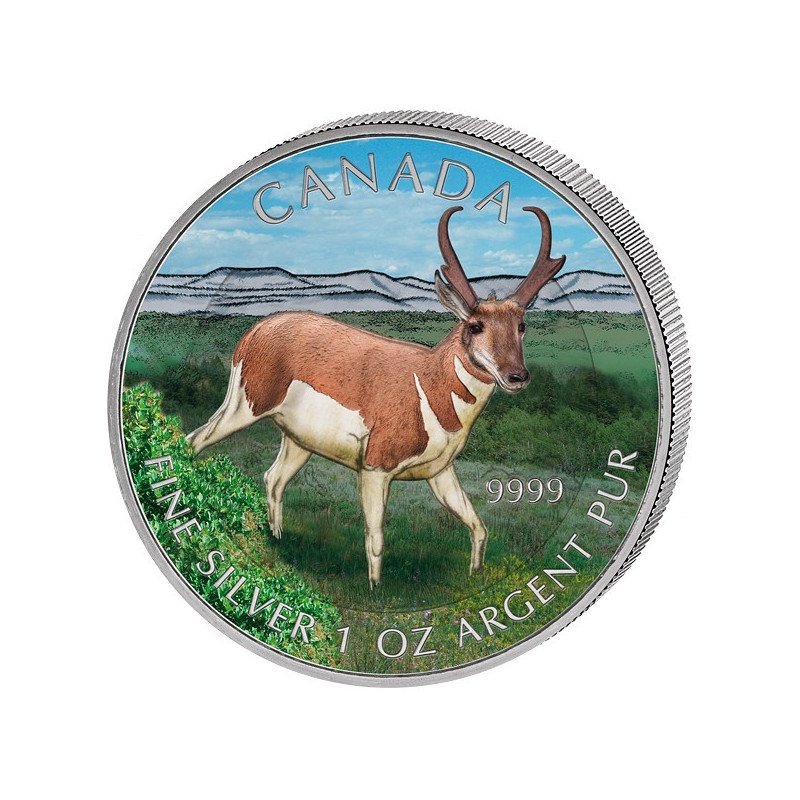 1 x 1 Oz Silber Wildlife Antilope 2013--color* 1 x 1 Oz Silber Wildlife Antilope 2013--color*
