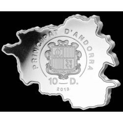 1 x 1 Oz Silber Andorra Wildlife Steinadler color