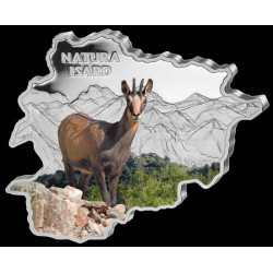1 x 1 Oz Silber Andorra Wildlife Gemse color