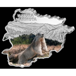 1 x 1 Oz Silber Andorra Wildlife Murmeltier color