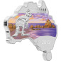 1 x 1 Oz Silber Kangaroo color