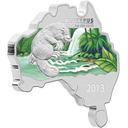 1 x 1 Oz Silber Australian Schnabeltier color